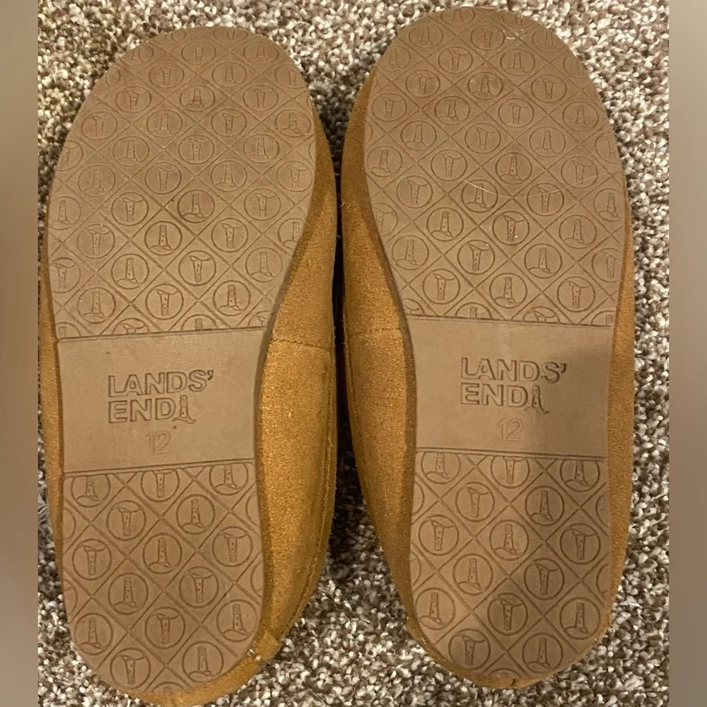 Boys Lands End House Slippers Sz 12